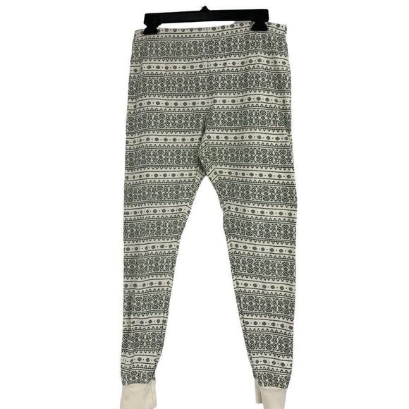 Burt's Bees Size M Fair Isle Cuff Leg Lounge Sleep Pants Pullon 1198 - Picture 1 of 7